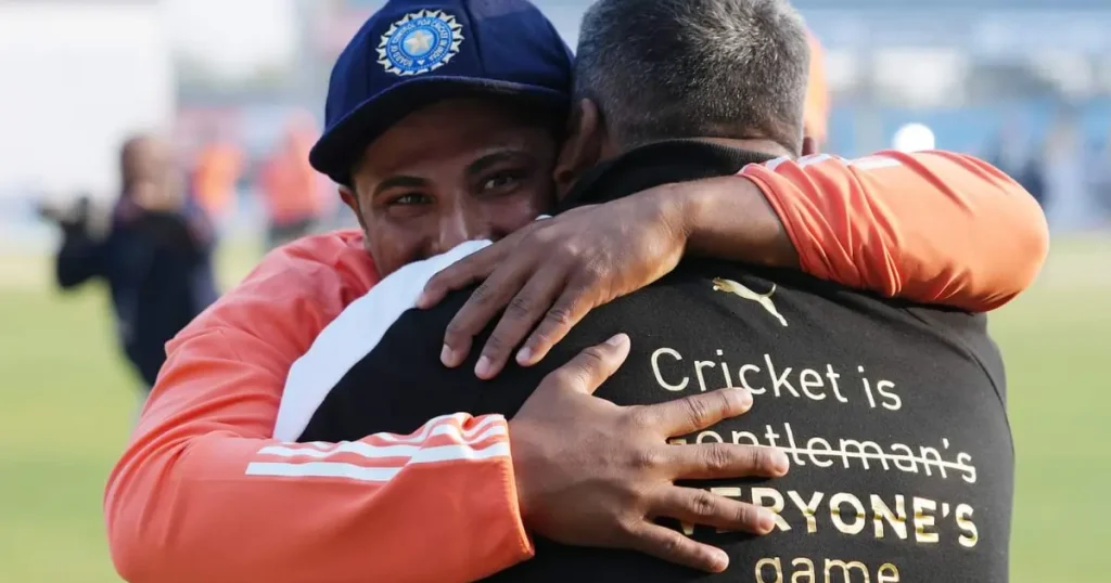 India vs England A Father's Pride: Sarfaraz Khan's Test Debut 